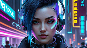 Ultra Realistic Cyberpunk Girl Wallpaper