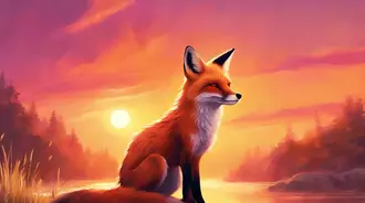 Fox sunset