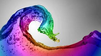 colorful water