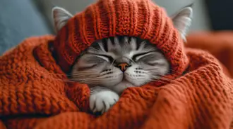 Sleeping Little Kitten