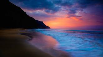 Sunset over