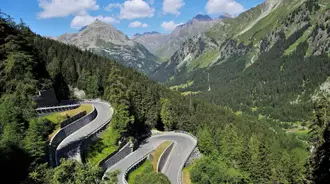 Road between mountains