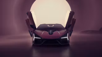 Lamborghini Revuelto Purple car Wallpaper