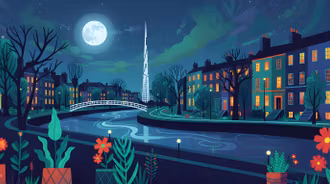 Dublin City Vector Art Style