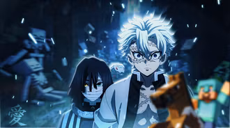 Demon Slayer x Minecraft Crossover: Sanemi Shinazugawa & Obanai Iguro HD