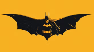 DC Comics Batman Silhouette Orange