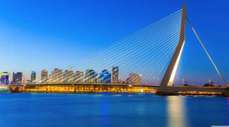 Erasmus Bridge Over The Nieuwe Maas, Rotterdam