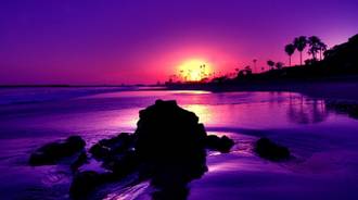 Butiful sunset beach