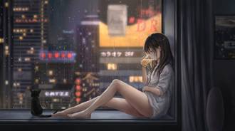 HD anime rain wallpaper