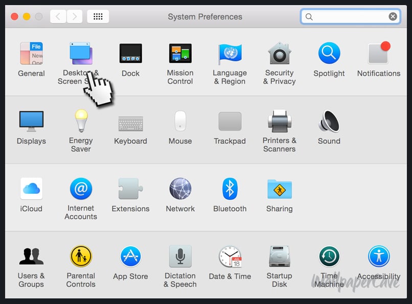 Mac OS system preferences