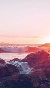 ocean sunset iPhone wallpaper