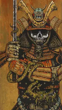 Samurai skull wallpaper