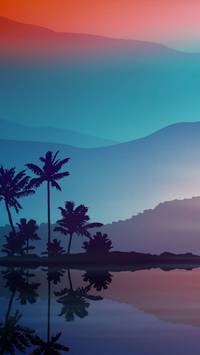 minimal landscape iPhone wallpaper
