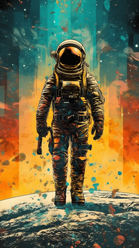 astronaut 4k iPhone wallpaper