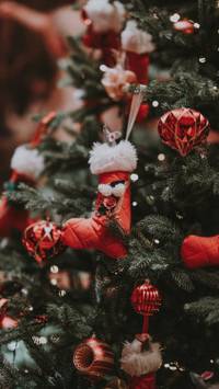 light red Xmas wallpaper
