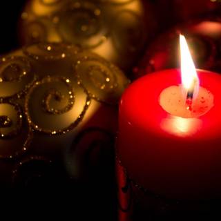 Christmas candle wallpaper