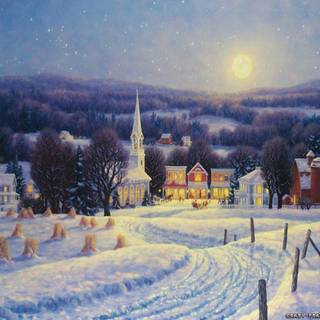 Old fashioned Christmas wallpaper