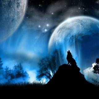 Wallpaper of wolfs