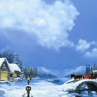 Country Christmas wallpaper