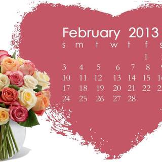 February calendar 2013 wallpaper