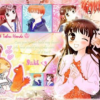 Fruit basket wallpaper