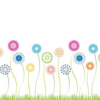 Colorful flowers background