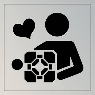Companion cube wallpaper