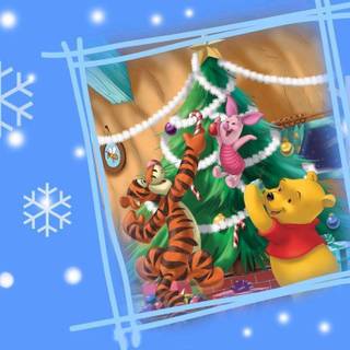 Winnie the pooh christmas wallpaper