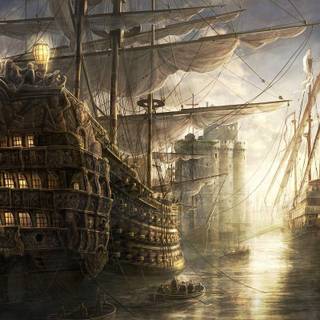 Pirate ship wallpaper