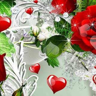 Red rose heart wallpaper