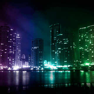 City lights background