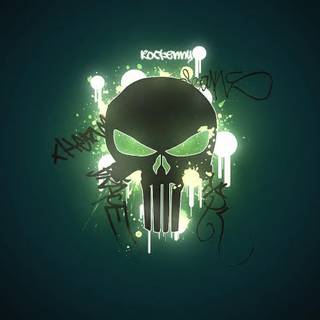 Green skull wallpaper