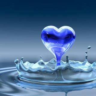 Blue heart wallpaper