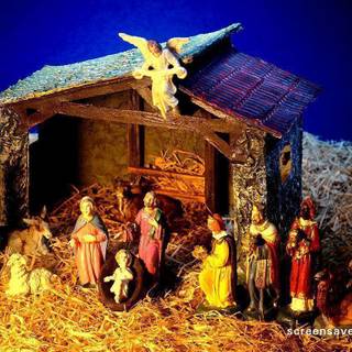 Nativity scene wallpaper