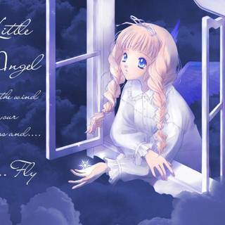 Cute anime angel