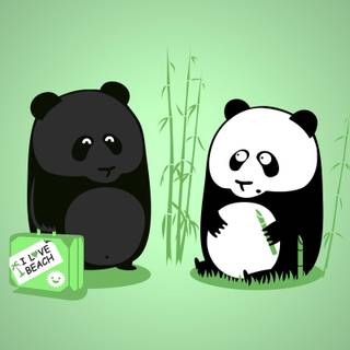 Cartoon panda wallpaper