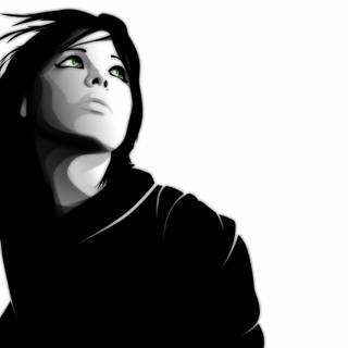 Black and white girl wallpaper