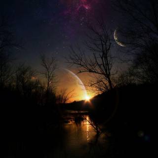 Dark sunset wallpaper