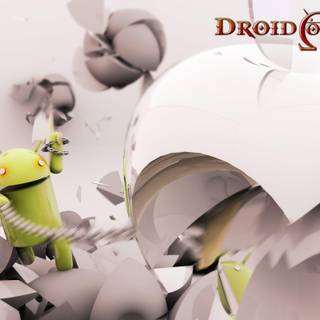 Android vs Apple wallpaper