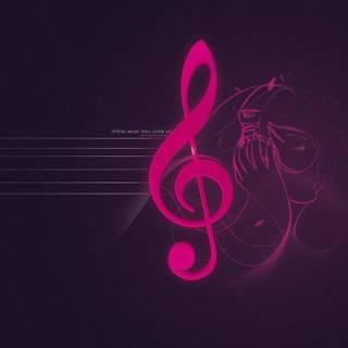 Pink music wallpaper