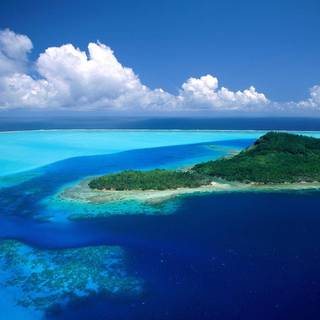 Tropical island wallpaper