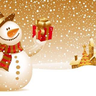 Christmas snowman wallpaper