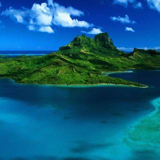 Tropical island wallpaper