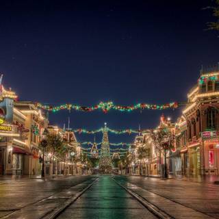 Christmas village background