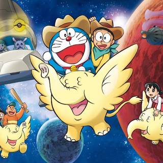 Doraemon and friends wallpaper 2015