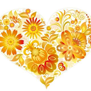 Hearts and flowers wallpaper