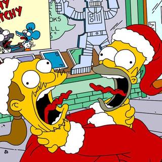Simpsons christmas wallpaper