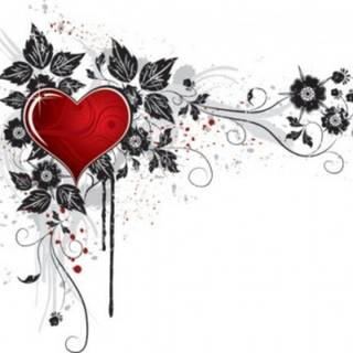 Red love heart background