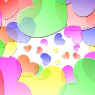 Colorful hearts wallpaper