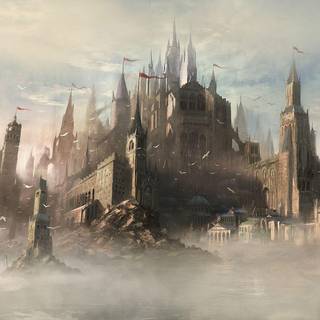 Fantasy castle wallpaper